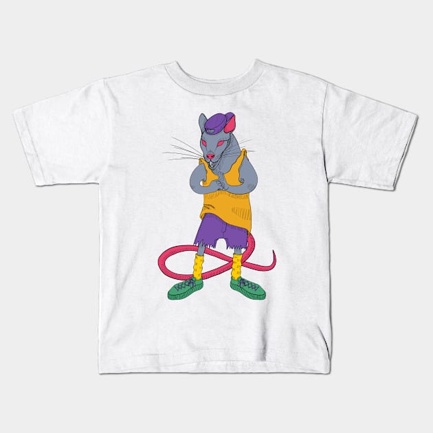 Street gang rat stylish post punk Kids T-Shirt by RedRat